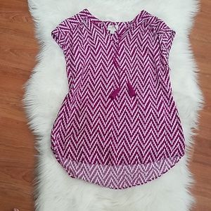 Magenta Chevron patterned St John's Bay sz small